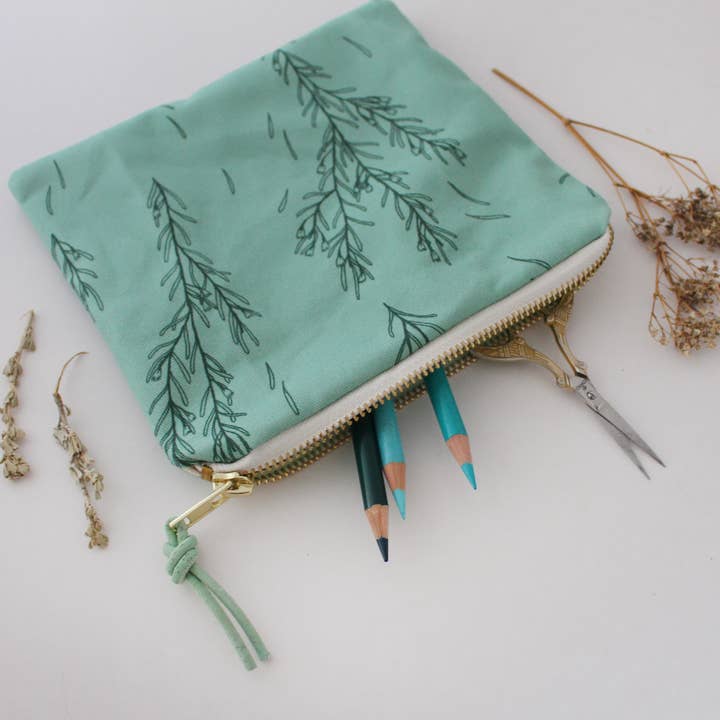 The Blue Rabbit House - Wholesale Makeup/Cosmetic Bag - Floral/Waxflower Pattern | Zipper Pouch | Cosmetic Bag8