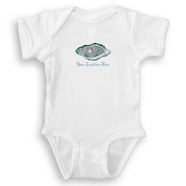 French Graffiti - Wholesale Tea Towel - Aqua Oyster with Location14