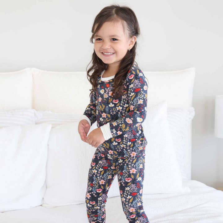 Caden Lane - Wholesale Sleepwear Set - Kids - Midnight Meadow Two Piece Pajama Set5
