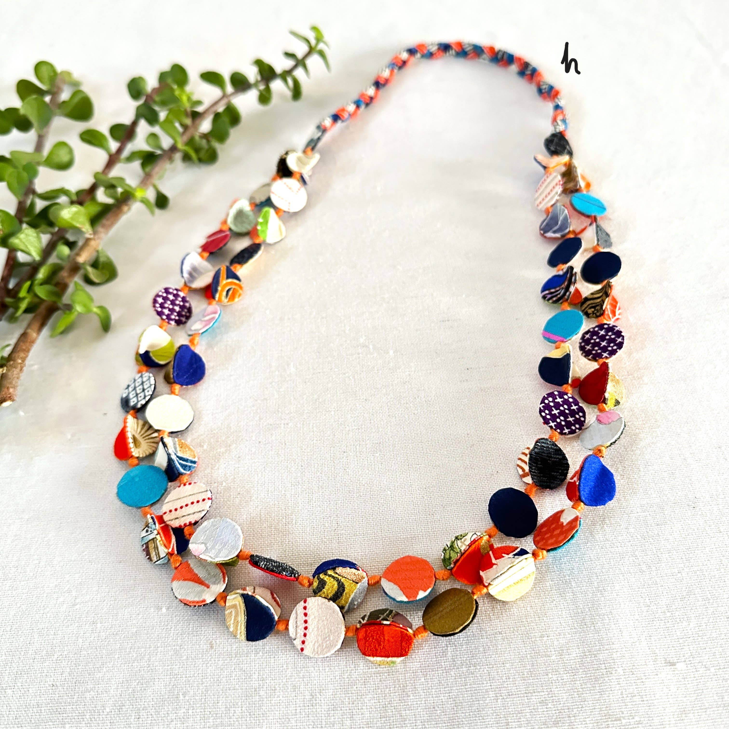 Sophie Silks - Vente Colliers plastrons - Collier kimono à double brin6