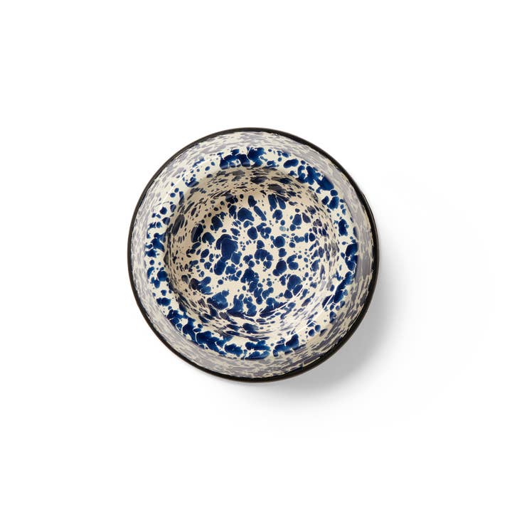 Crow Canyon Home - Wholesale Pet Bowl - Cat/Dog - Splatter Enamelware Small Pet Bowl