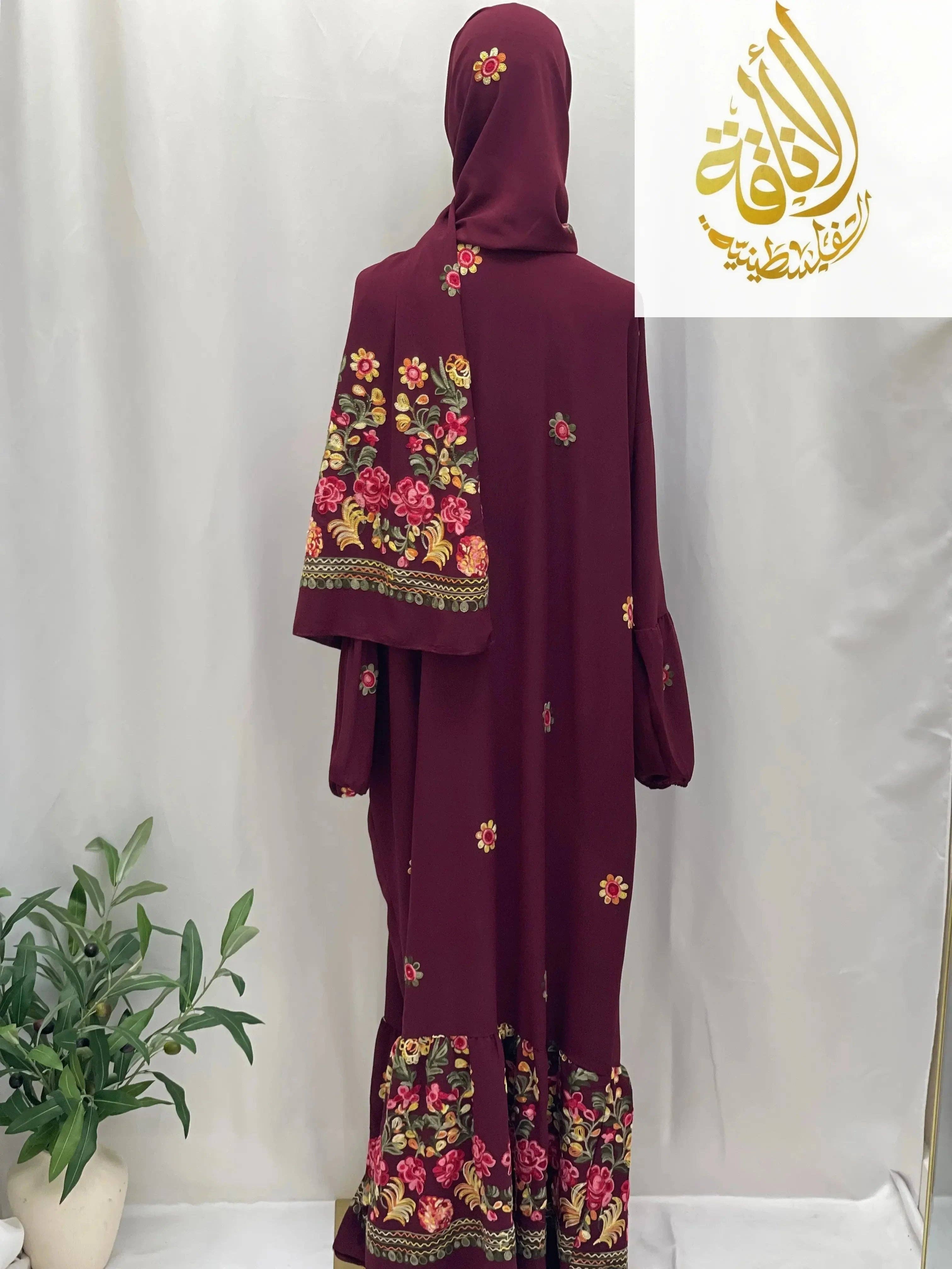 Palestinian Elegance - Wholesale Kaftan - Women's - Prayer Dress with Attached Hijab - Modesty & Comfort12