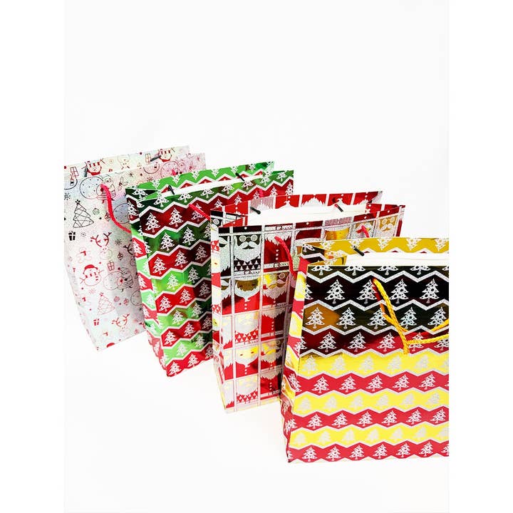 MIX COLOR Fancy Holographic Christmas Gift Bag for wholesale on Faire5