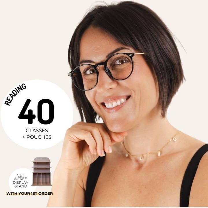 Confezione da 40 Occhiali da Lettura per la vendita all'ingrosso da parte di Charly Therapy