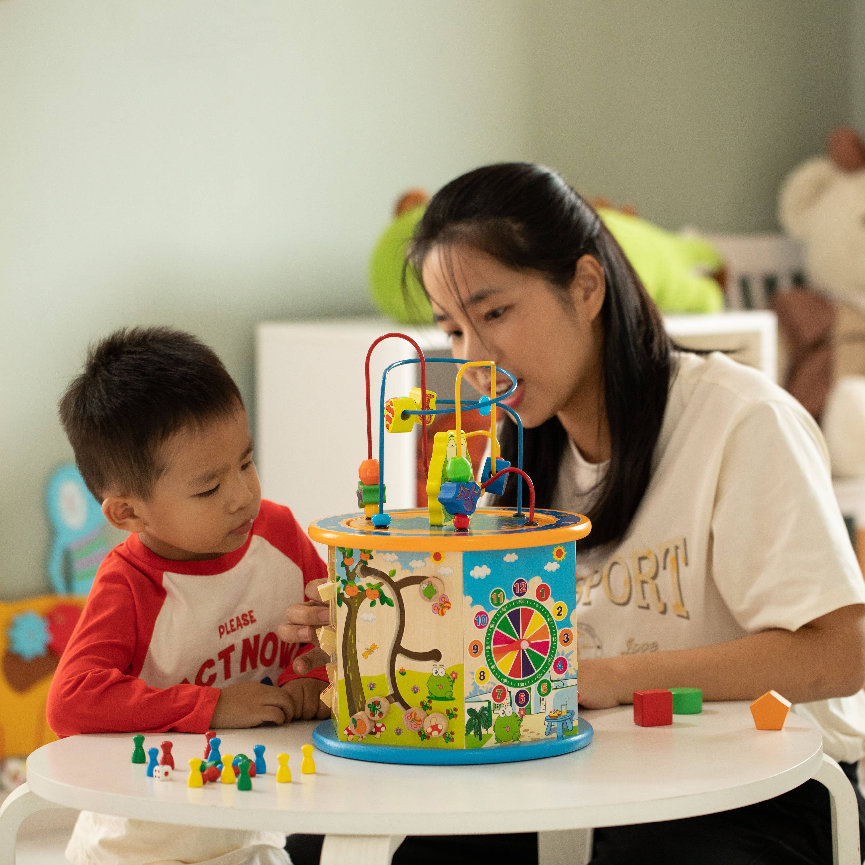 Quickway Imports – Engroshandel Trælegetøj - Børn – 8-i-1 farverig trælegetøjsaktivitet for børn11