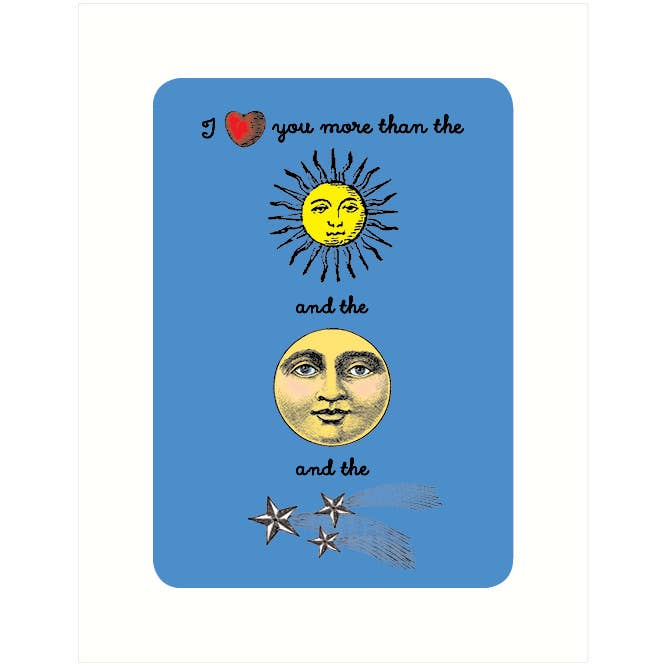Lucca Paperworks - Wholesale Love Card - Sun, Moon & Stars | Love Greeting Card