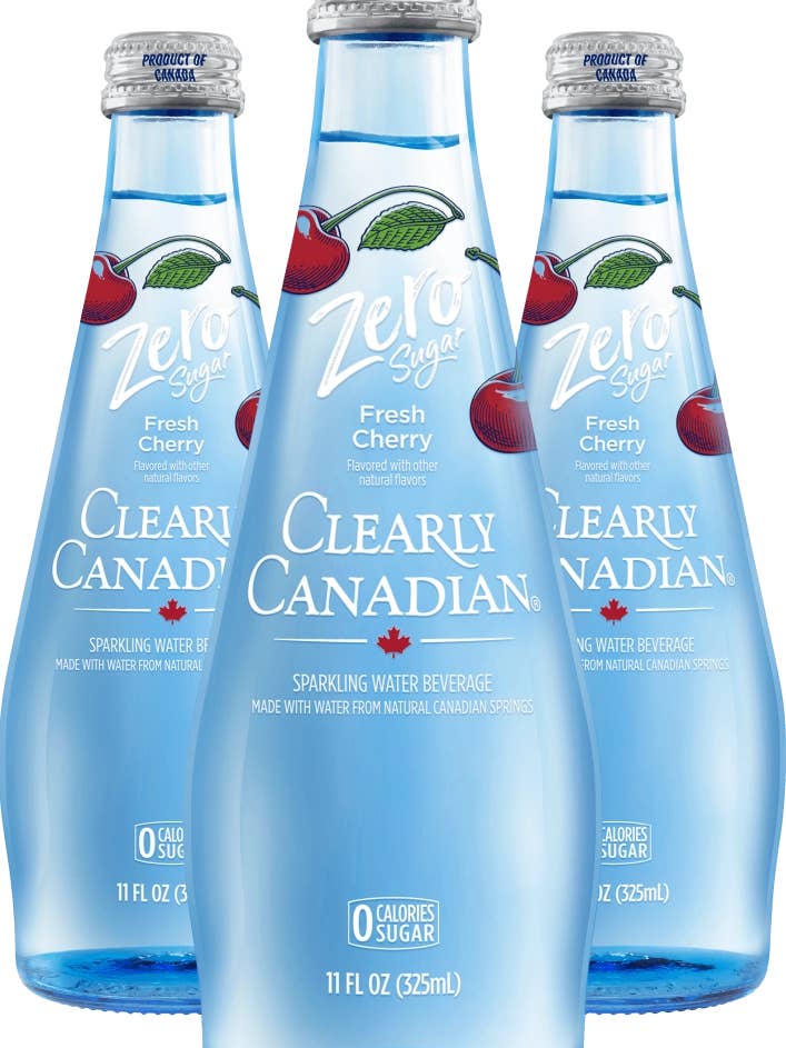 Zero Sugar Fresh Cherry Sparkling Water for wholesale by Clearly Canadian Sparkling Water