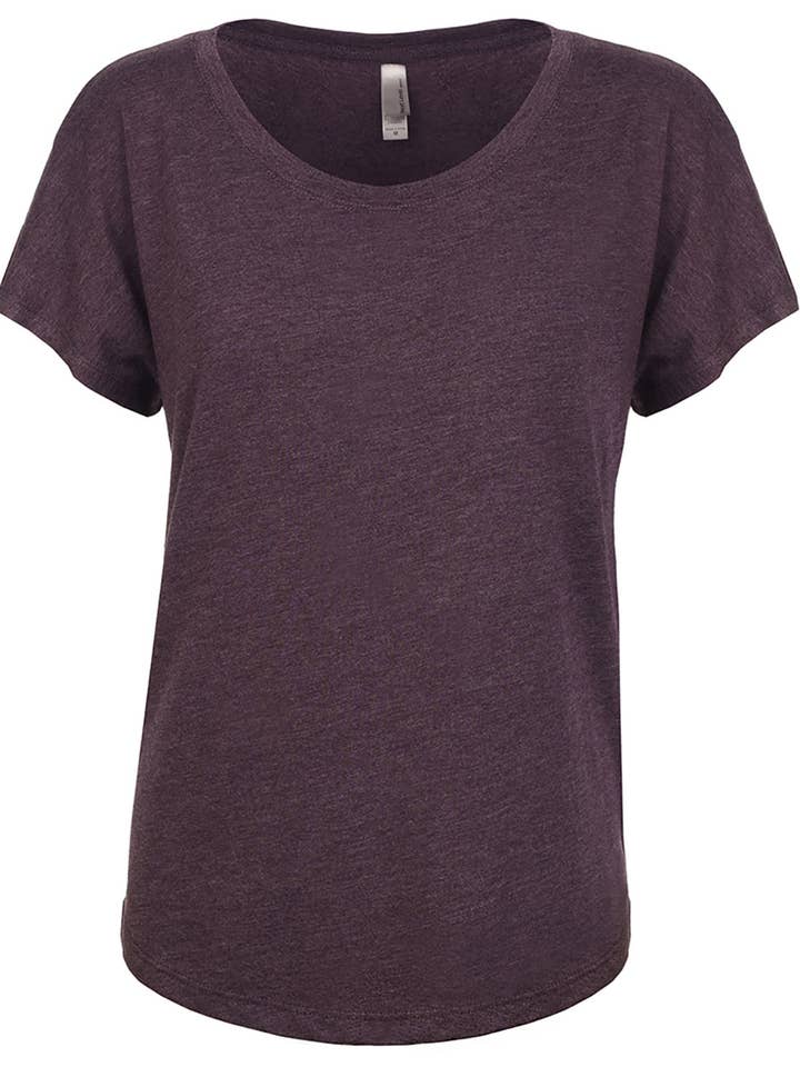 Mad Love Shop - Wholesale Screen Printed T-Shirt - Women's - Purple Dolman Top with Flowering Branches Print 2