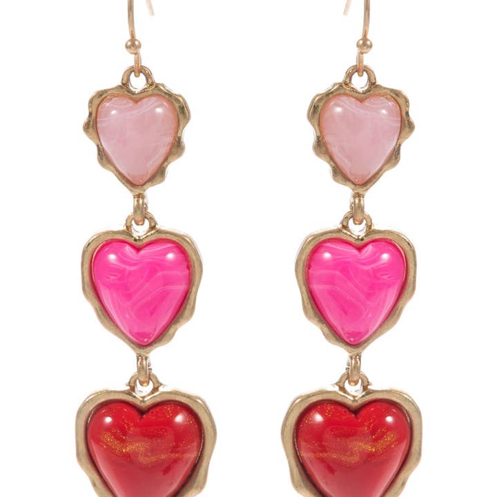 Designature New York - Wholesale Dangle earrings - Valentine Vinatge Metal W Faux Stone Hook Earrings1