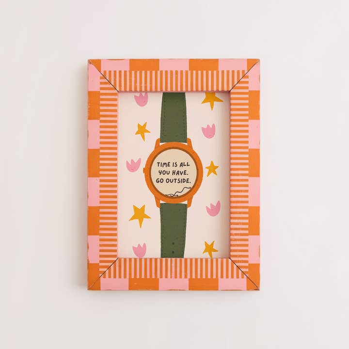 Pink Giraffe Print Co - Wholesale Art Print - Time is all you have, go outside print3