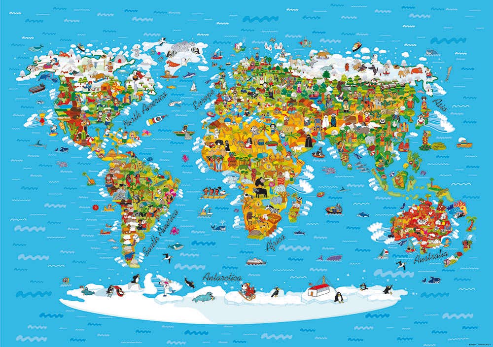 The Design Department b.v. - Wholesale Wallpaper - Wall Mural World Map for Children3