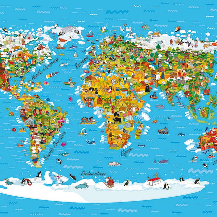 The Design Department b.v. - Wholesale Wallpaper - Wall Mural World Map for Children3