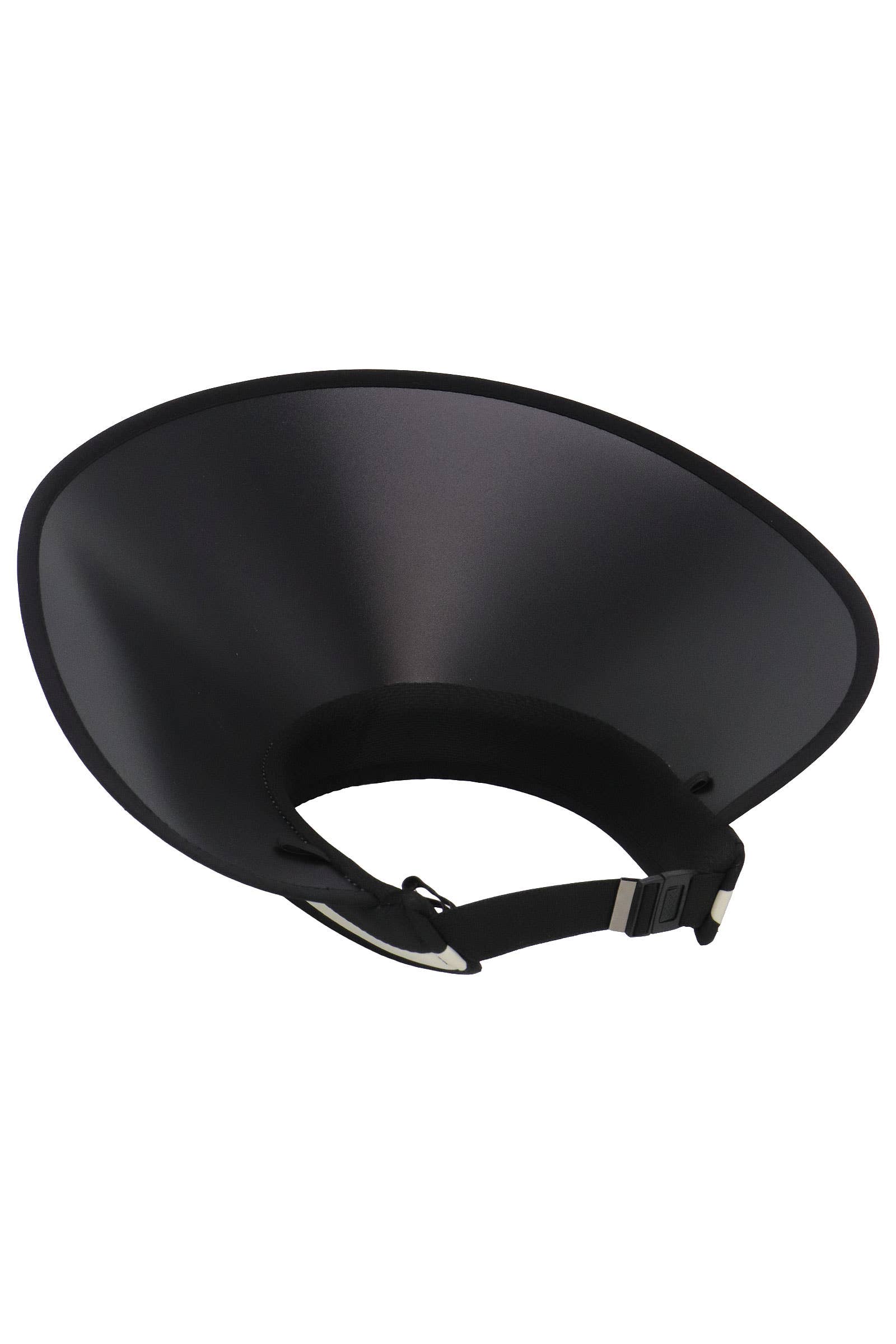 ASSORTED Stripe Paper Straw Roll-up Pack N Go Sun Visor for wholesale on Faire3