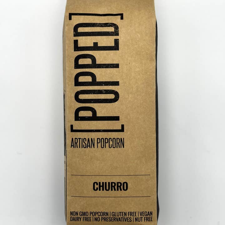 Churro Artisan Popcorn for wholesale by POPPED Artisan Popcorn