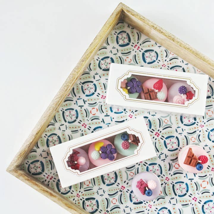 ZOETSTUDIO – wholesale Prydnadsljus – Trio dessertljus i form av macaroner i sojavax2