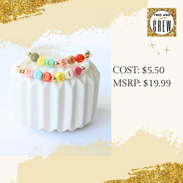 Two and Crew - Faith Based Jewelry & Gifts - Wholesale Beaded Bracelet - Sisters Bracelet Set - Matching Jewelry, Motherhood Gift4