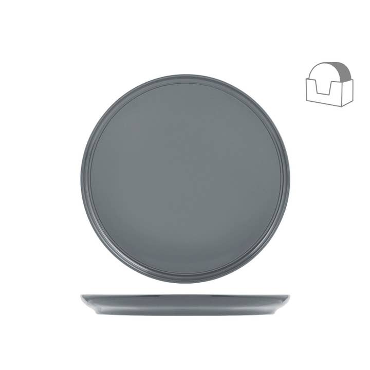 Plato Llano Estocolmo Gris Ø 28 cm para venta al por mayor de H&H