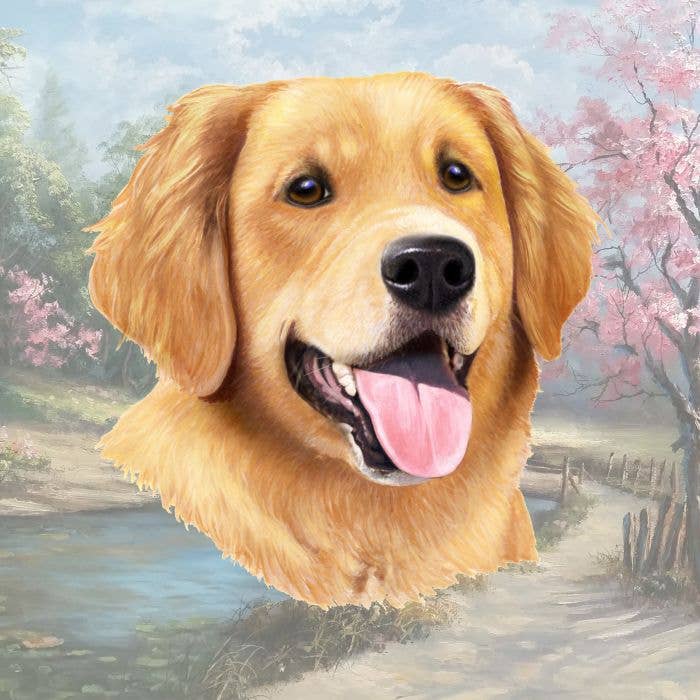 E&S Pets - Wholesale Coasters - Golden Retriever Square Coaster