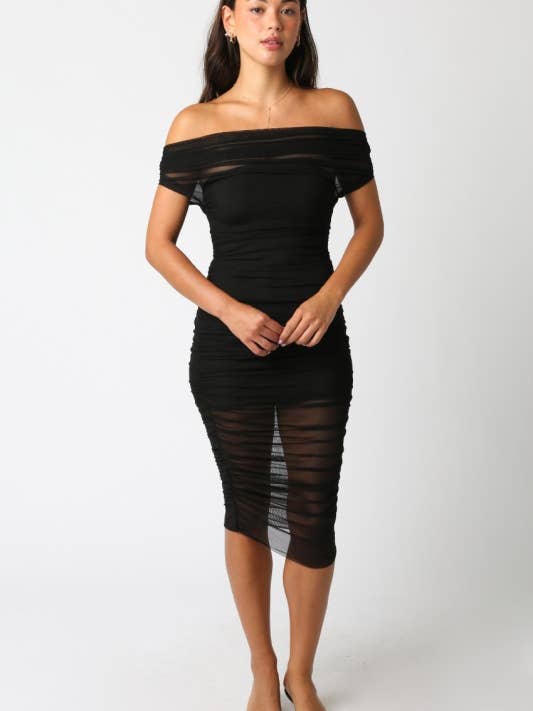 Miya Mesh Jurk voor wholesale door Olivaceous