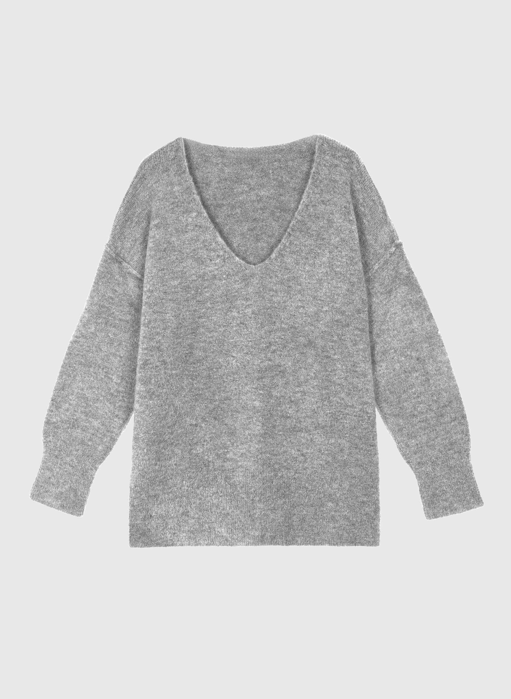 An'ge - Wholesale Knit Sweater - Women's - LIVYA grey heather PULL4