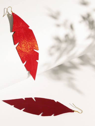 FEATHERS Grande, vermelho dourado por atacado de Viaminnet