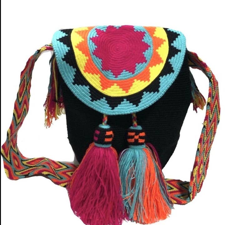 Colorful 4U – wholesale Axelväska - Dam – Färgglada virkade väskor med lock13