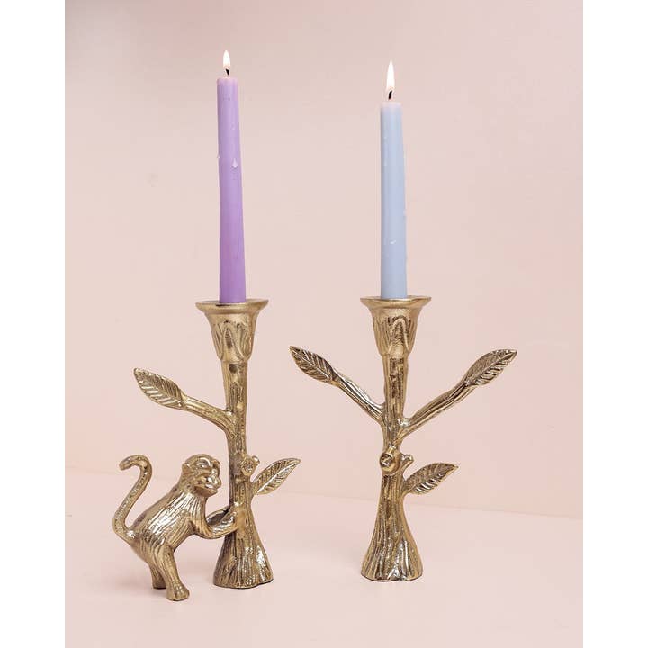 Portavelas Monkey Metal, juego de 2, 7,5 de alto x 3,2 de profundidad para venta al por mayor de Casa Amarosa