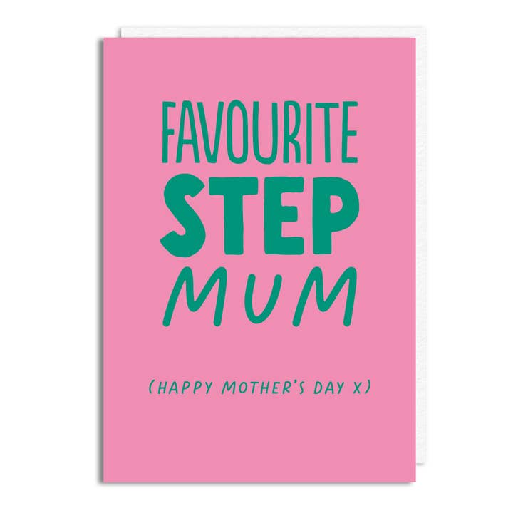 Funny Mother's Day Card - 'Fav Step Mum's Day' for wholesale by The Buddy Fernandez Card Company