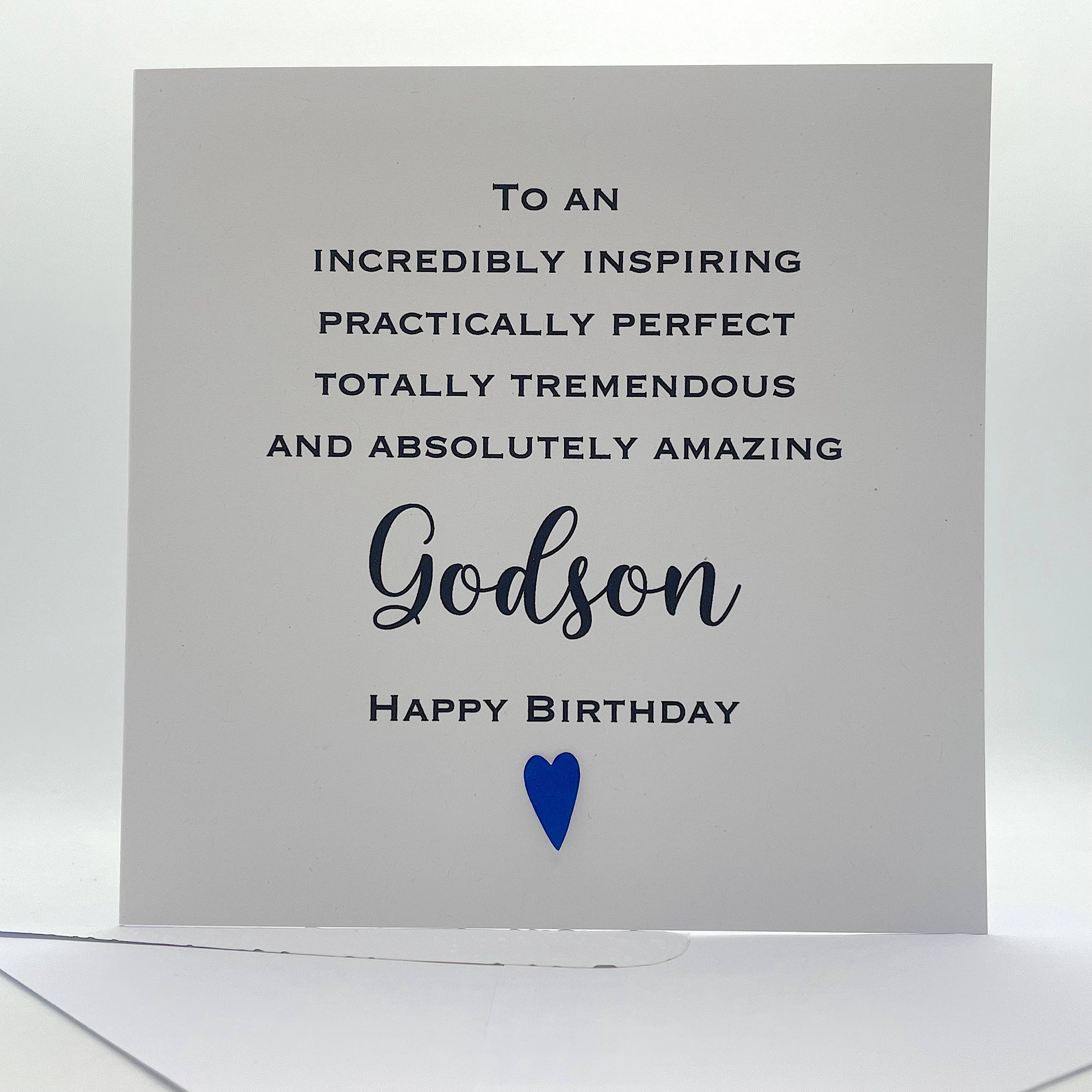 Looks Inviting - Wholesale Birthday Card - Godson Birthday Card. Incredibly Inspiring, Amazing Godson1