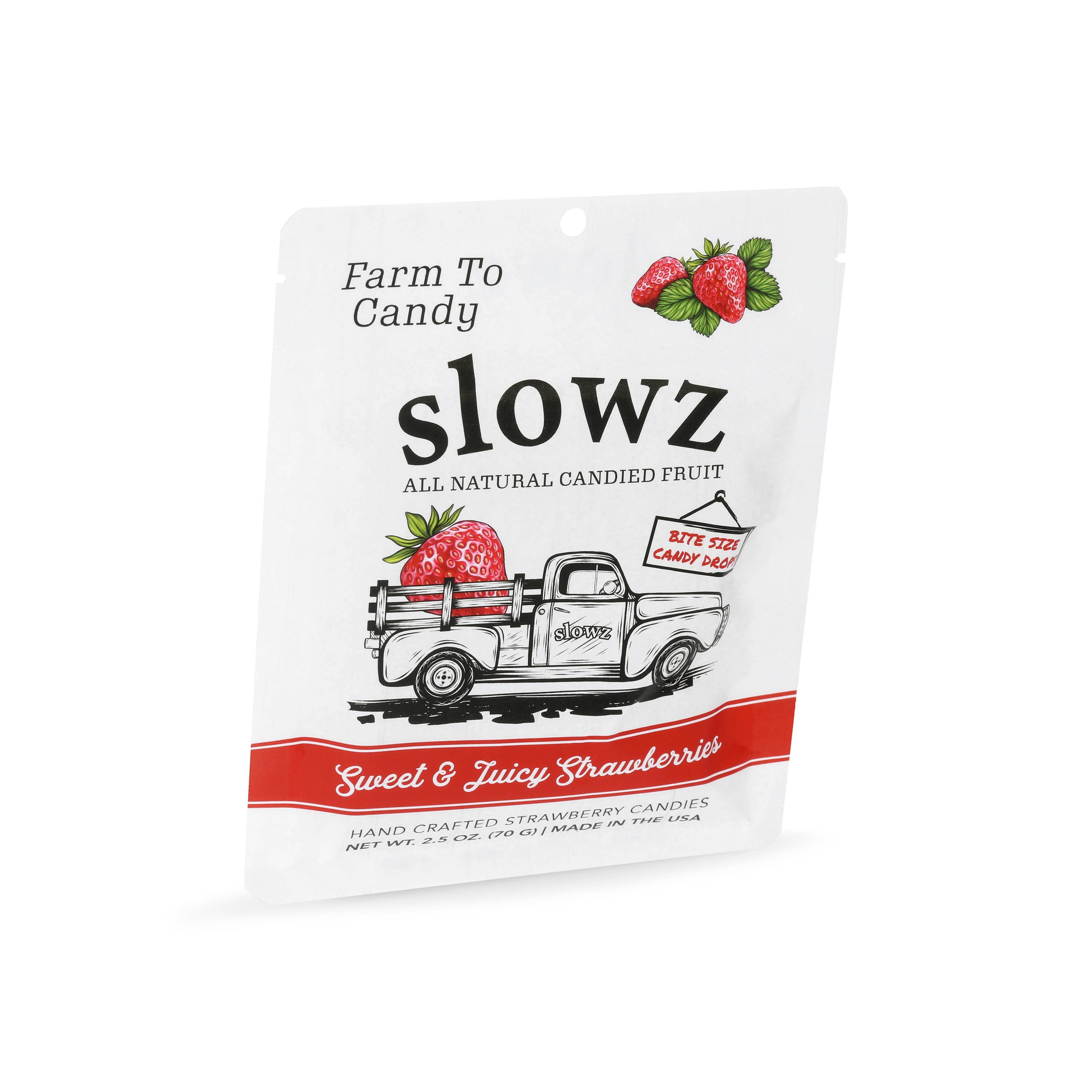 Slowz All Natural Candied Fruit – Großhandel Bonbons – Süße saftige Erdbeeren - Frisch, köstlich & natürlicher Geschmack2