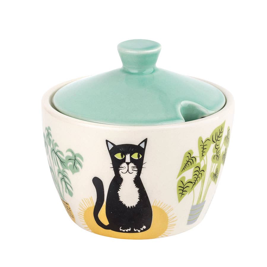 Wholesale Handmade Ceramic Cat Sugar Pot with Lid for your store - Faire