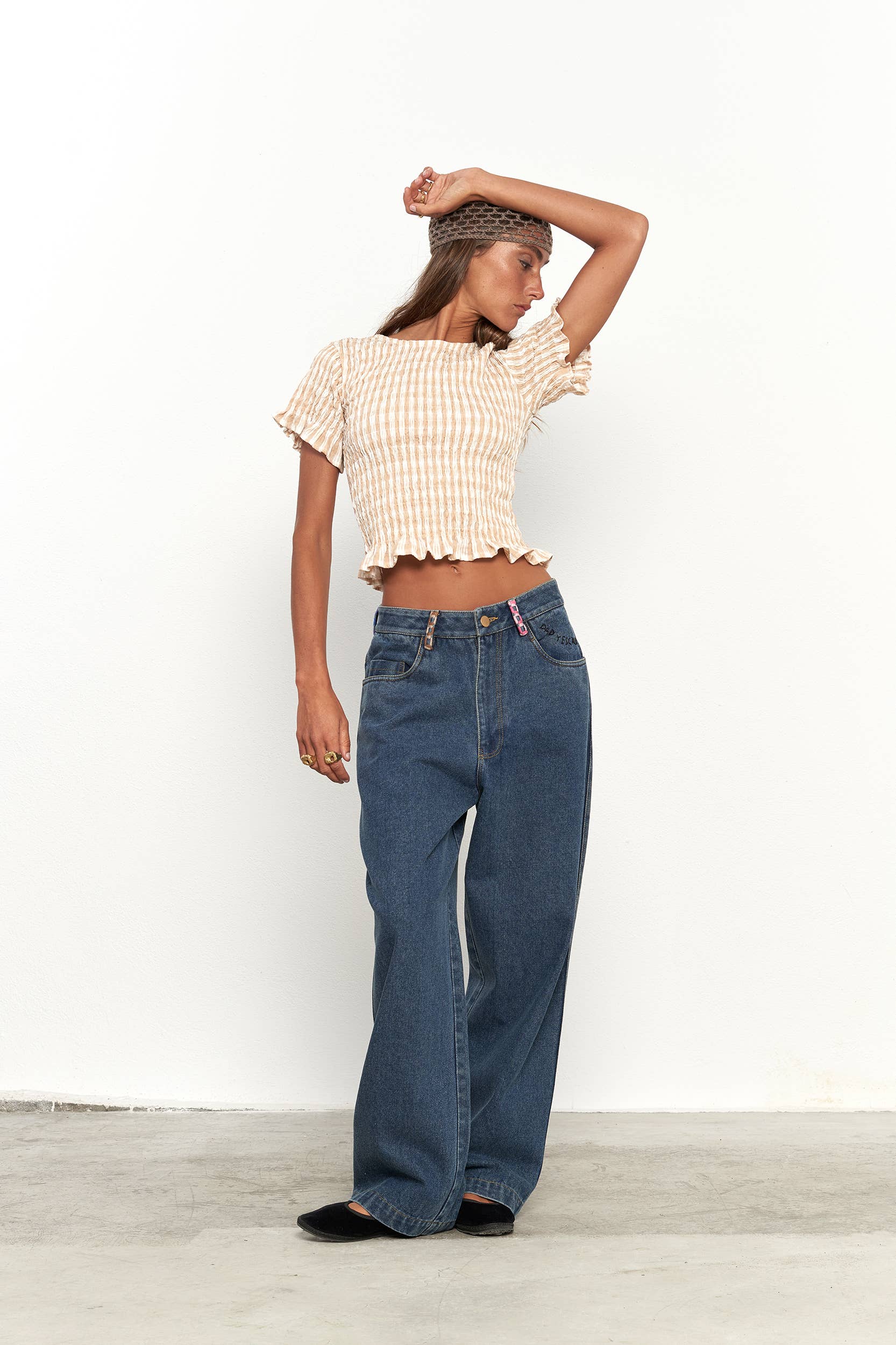 PAR&ESCALA - Vendita all'ingrosso Pantalone - Donna - Pantaloni di denim Dona a vestibilità larga3