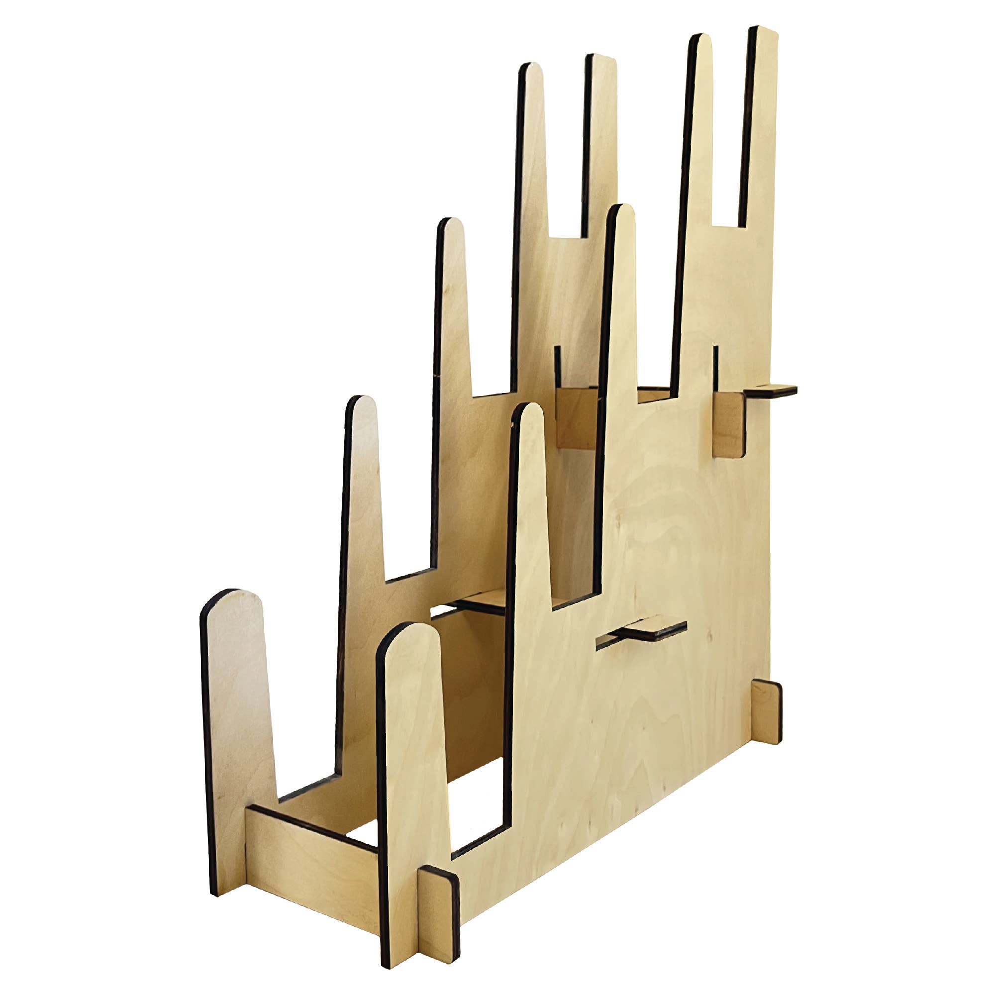 Torched Displays – Großhandel Verkaufsdisplay-Ständer/-Gehäuse – Multifunktionaler 3-stufiger Holzständer für Kunstdrucke, Bücher & Schallplatten – Klein4