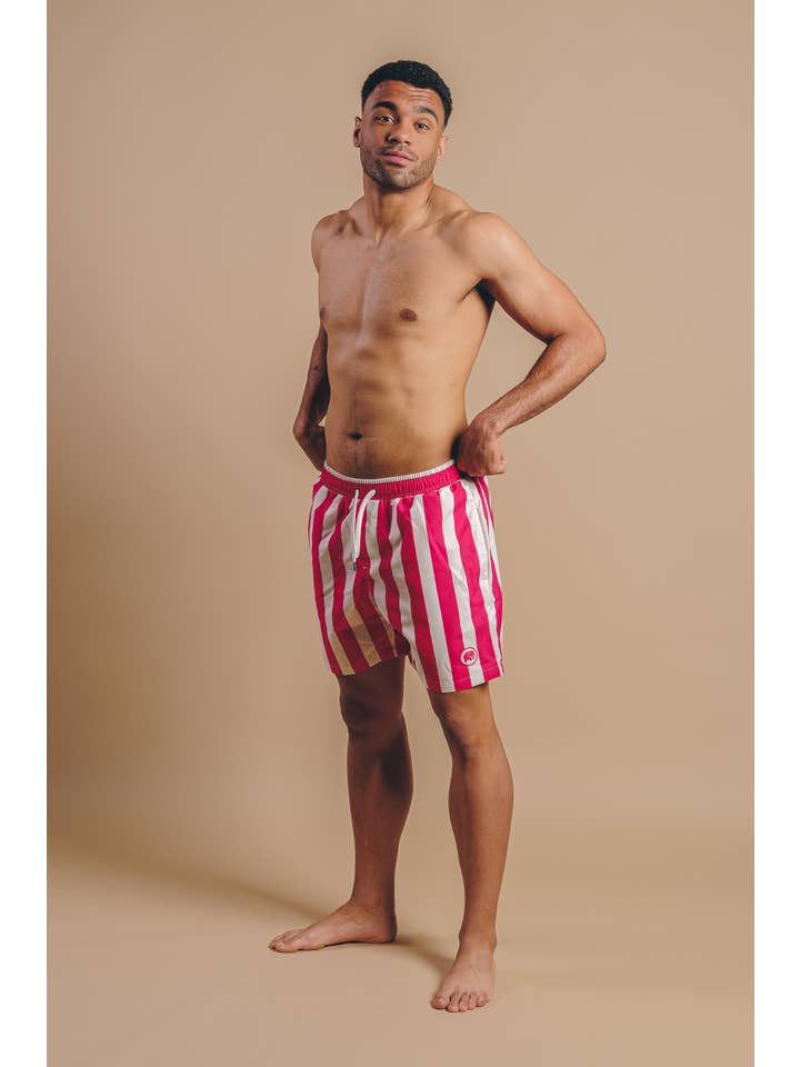 Trendsplant Clothing - Wholesale Swim Shorts - Men's - Beach Club SEAQUAL®YARN Swim Trunks Fuchsia7