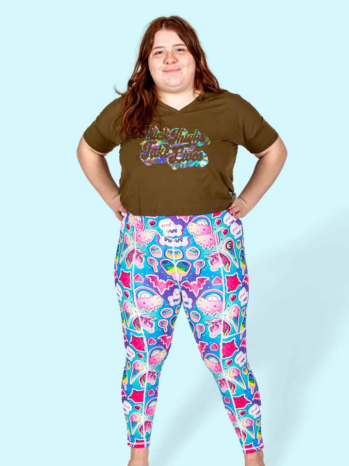 Leggins GRRRL Party Next Level con bolsillo y corte duendecillo para venta al por mayor de GRRRL