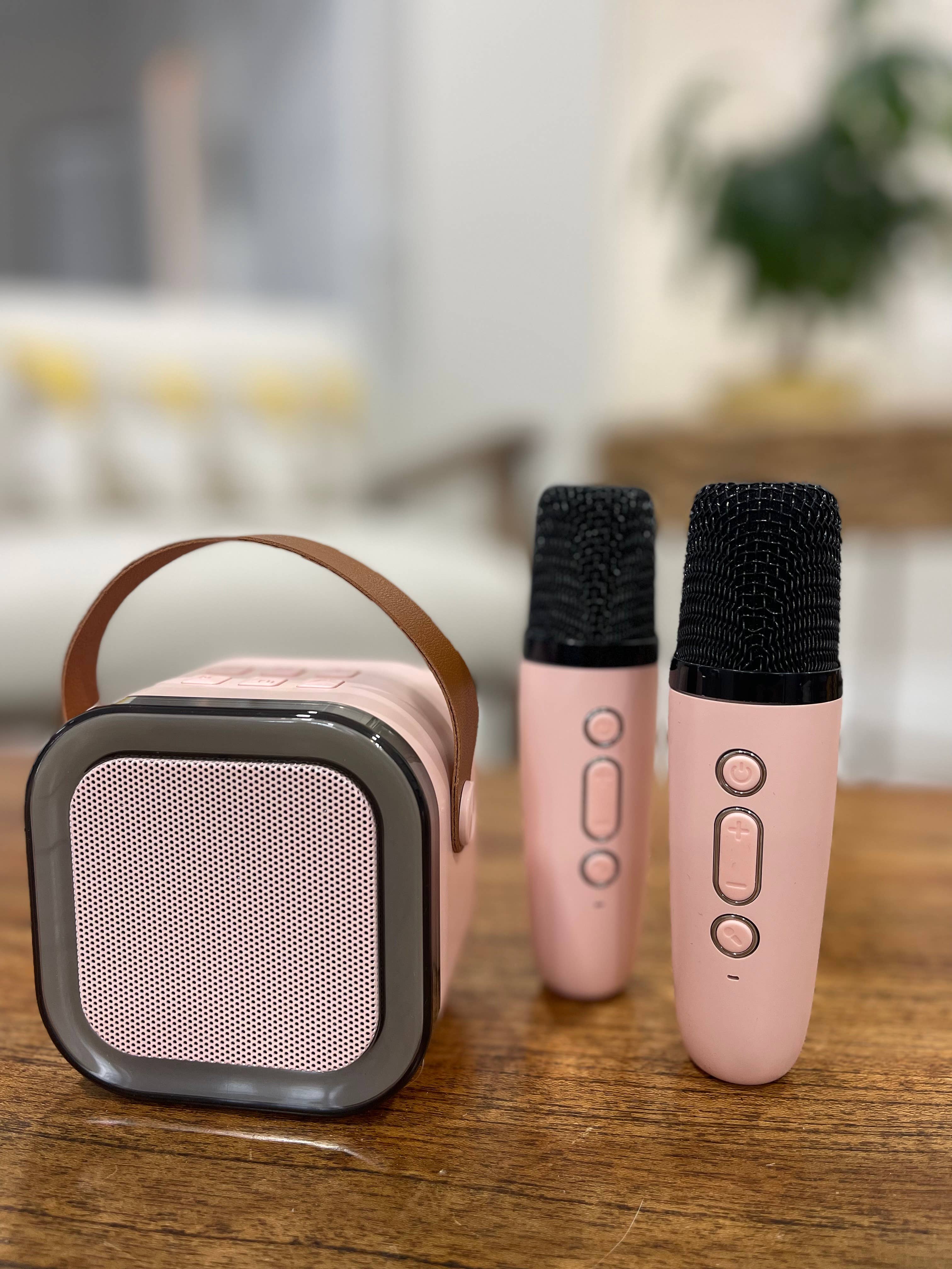 Beige Mini kit karaoké avec LED - PK en vente sur Faire4