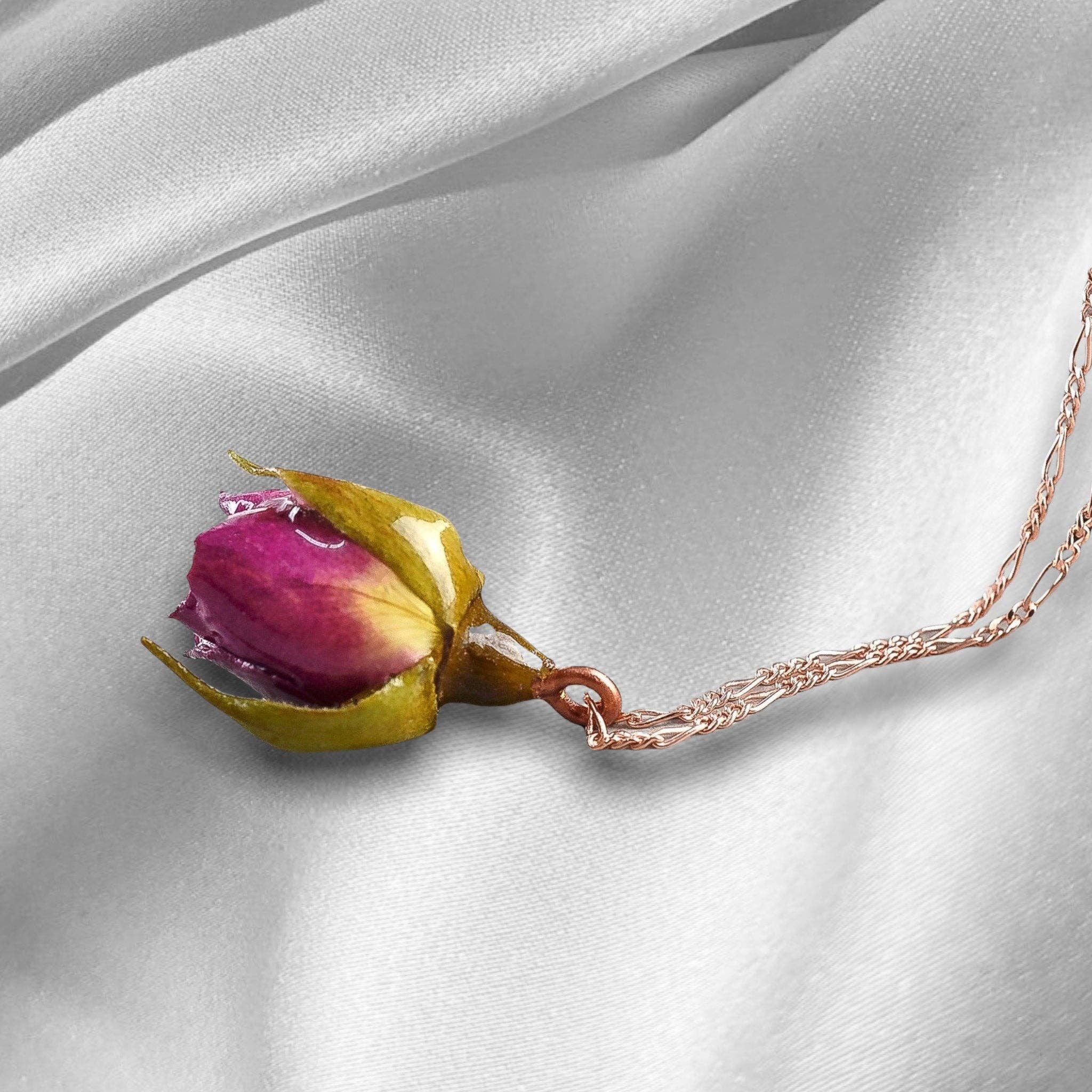MadamLili - Wholesale Pendant/Charm Necklace - Real rose necklace - romantic jewellery made of 925 sterling1