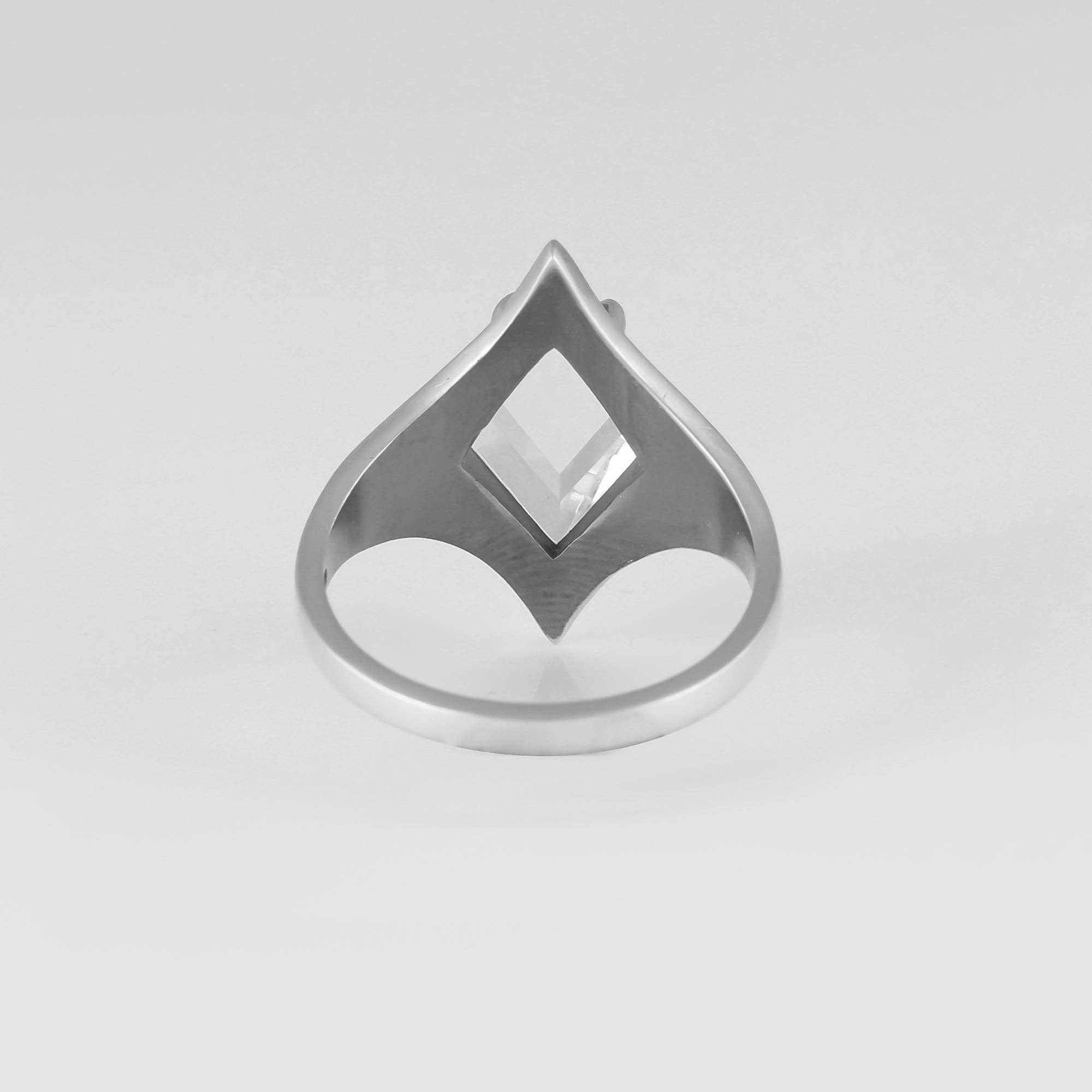 Acid Queen Jewelry – wholesale Cocktail/statement ring – Grounded Ring W/ Faceted Quartz6