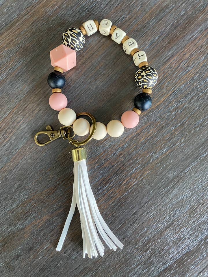 Teach Wristlet with Leopard and Pink for wholesale by JILLIAN INK LLC