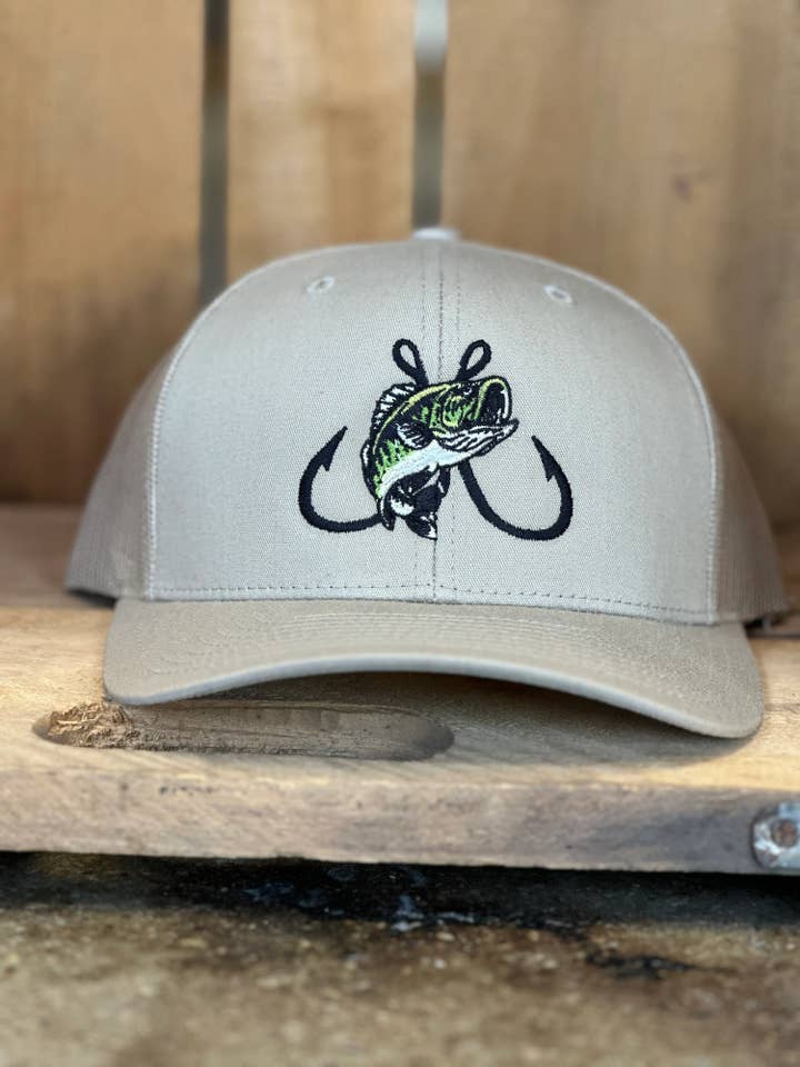 Bass Fishing Embroidered Trucker Hat for wholesale by Sunshine and Jade
