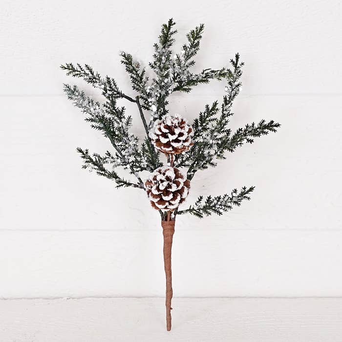 13” Glitter Berry/Cedar/Pinecone Pick Christmas Spray - Champagne – THE  AFRICAN HOME GOODS