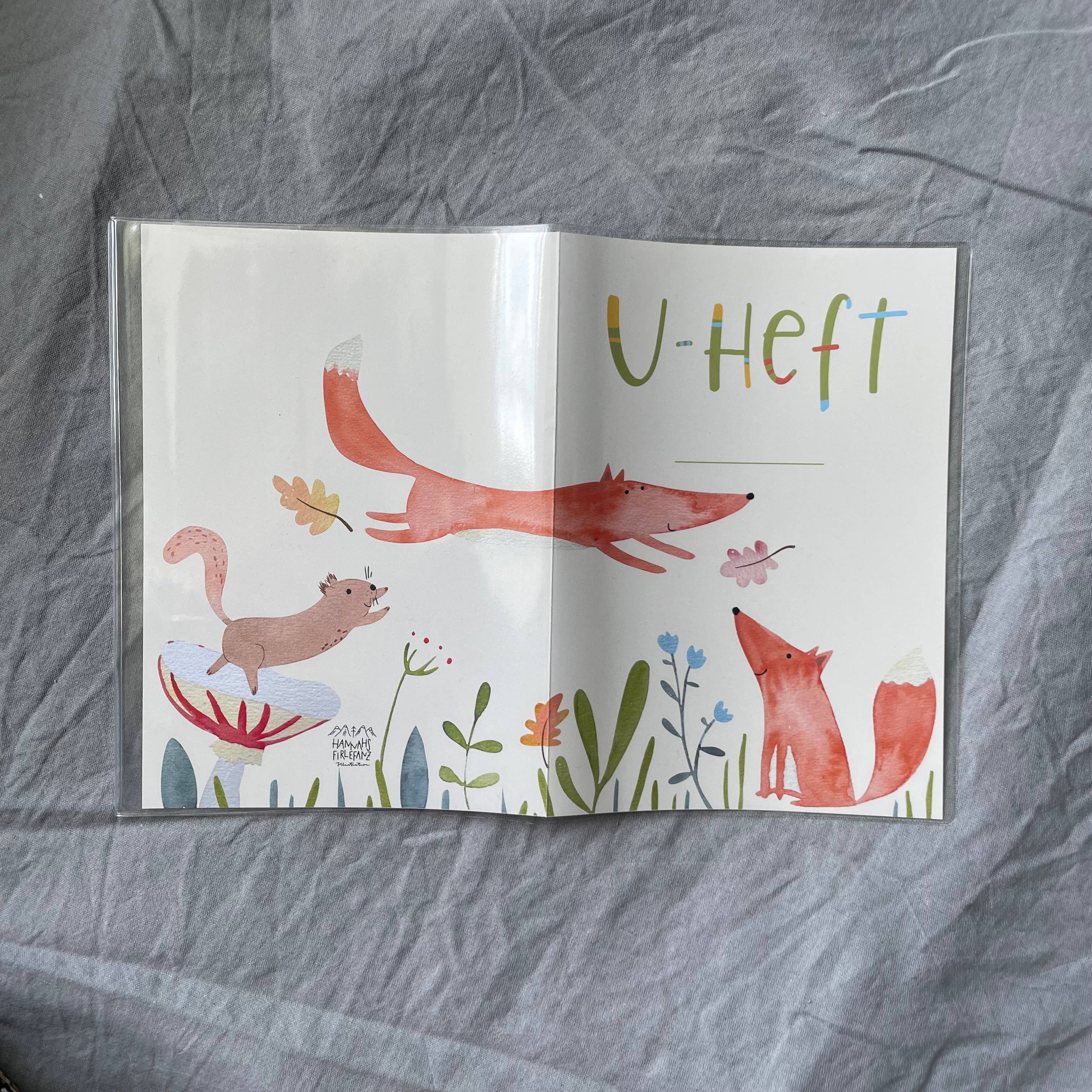 Hannahs Firlefanz – Engroshandel Mindebog - Børn og baby – U-Heft cover med ræv, gave til nyfødt3