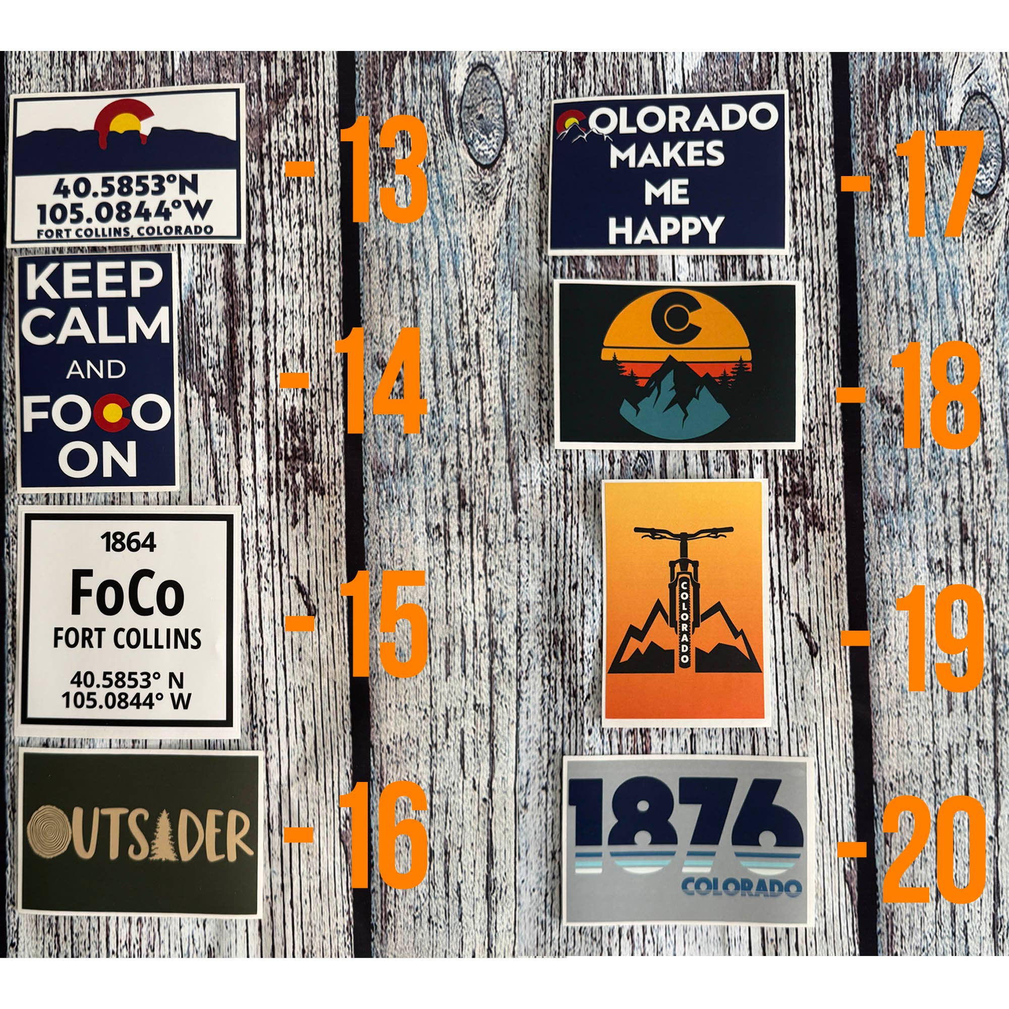 Around FoCo - Wholesale Phone & Laptop Stickers - Fort Collins Stickers2