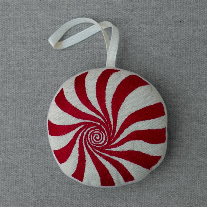 Red Brick Road Token, Cotton, Oz Embroidered Ornament for wholesale by Skippy Cotton