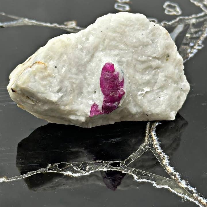 The Crystal Tabby - Wholesale Spiritual Stone/Crystal - Ruby in Albite Matrix with Pyrite ON SALE 1