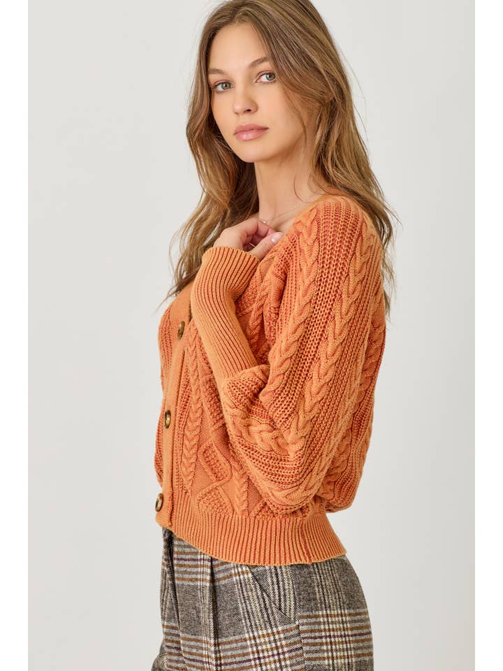 Mystree - Wholesale Cardigan - Women's - 61177 Mixed Weaving Sweater Cardigan12