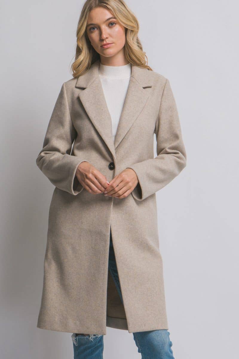 Vanilla Monkey - Wholesale Coat - Women's - Classic Single Breasted Long Coat1