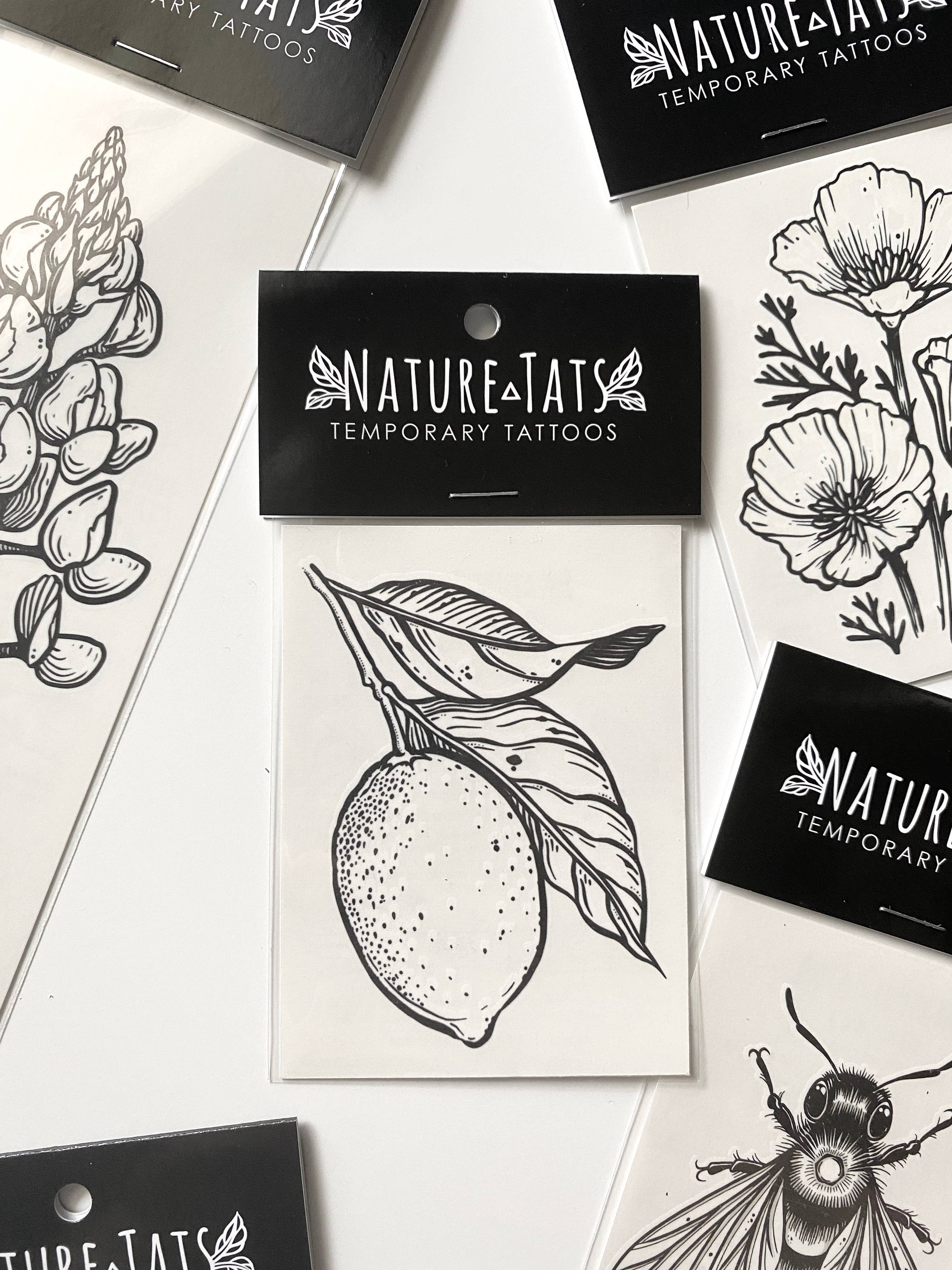 NatureTats - Wholesale Temporary Tattoo - Lemon Temporary Tattoo9