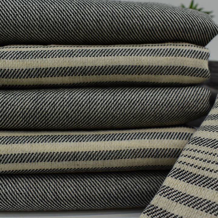 Organic Turkish Towels - Wholesale Bath Towel - Organic Cotton Towel, Black Striped Linen Towel 40x702