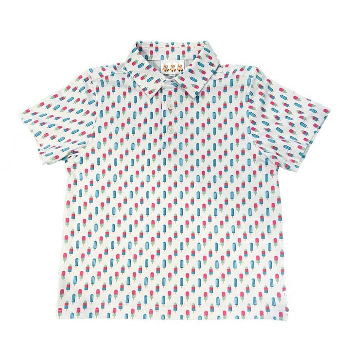 Popsicle Printed Collared Shirt for wholesale by Three Little Bears